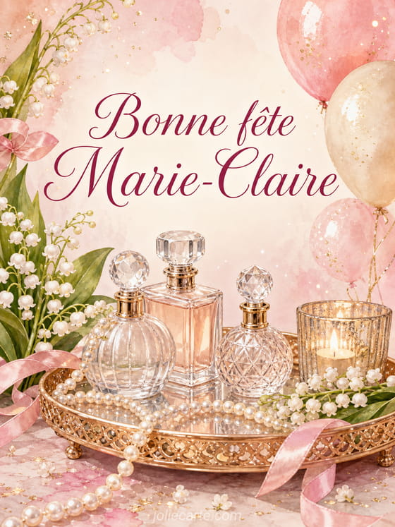 Carte bonne fête Marie-Claire