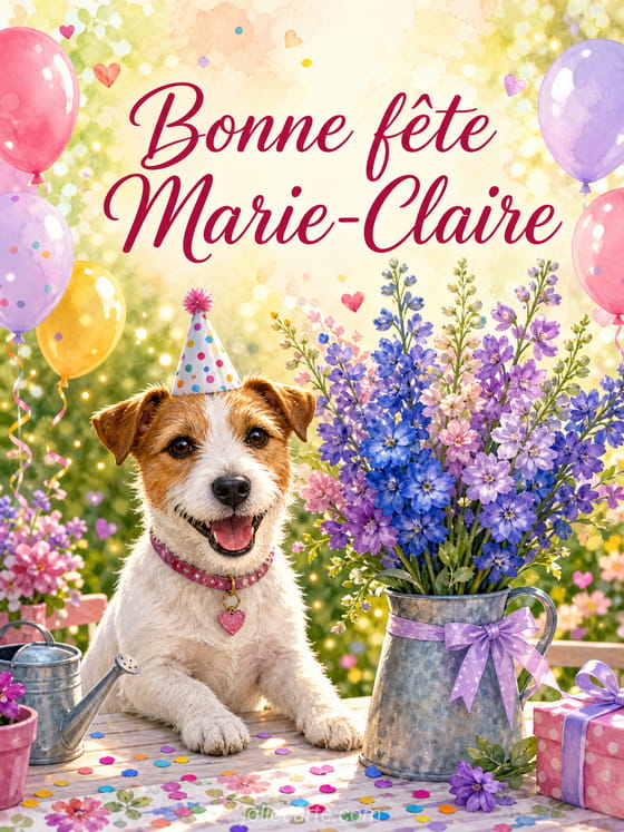 Carte bonne fête Marie-Claire
