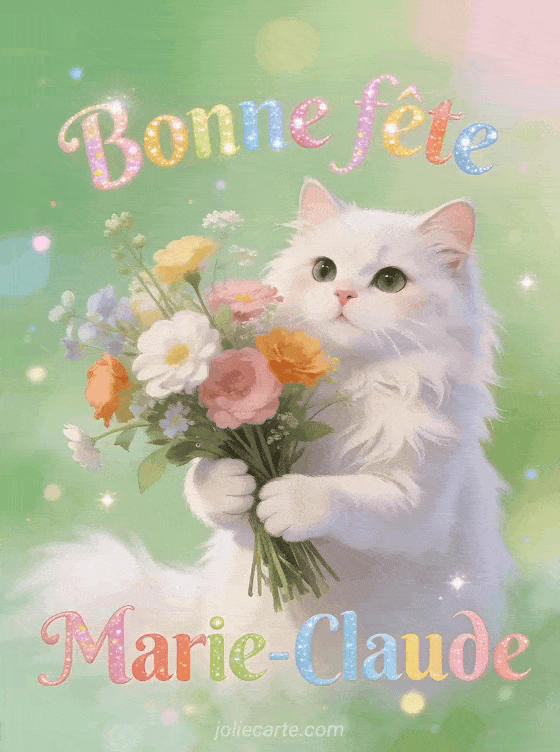 Bonne fête Marie-claude - Bonne fete marie claude chat