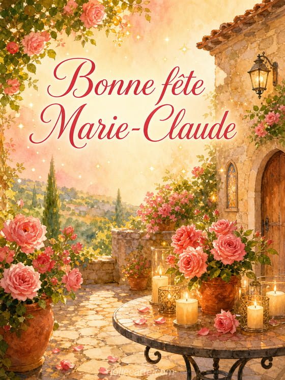 Carte bonne fĂȘte Marie-Claude