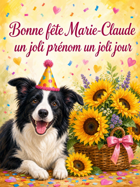 Carte bonne fĂȘte Marie-Claude