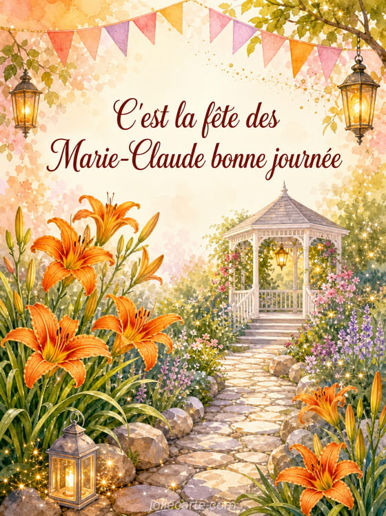 Carte bonne fĂȘte Marie-Claude