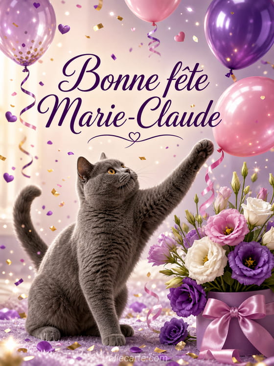 Carte bonne fĂȘte Marie-Claude