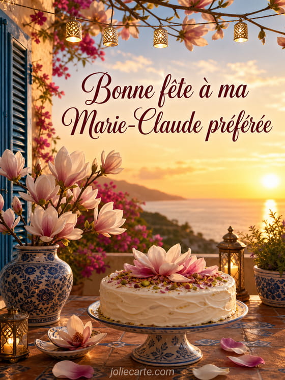 Carte bonne fĂȘte Marie-Claude
