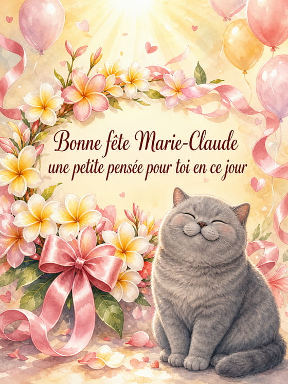 Carte bonne fĂȘte Marie-Claude
