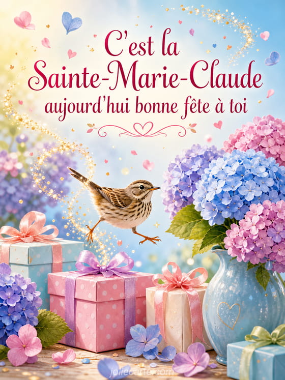 Carte bonne fĂȘte Marie-Claude
