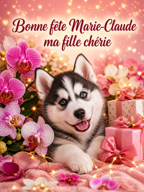 Carte bonne fĂȘte Marie-Claude