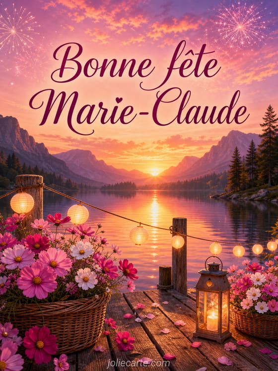 Carte bonne fĂȘte Marie-Claude