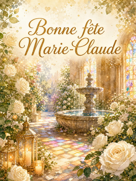 Carte bonne fĂȘte Marie-Claude
