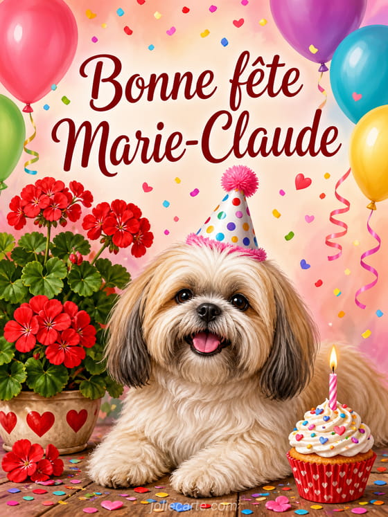 Carte bonne fĂȘte Marie-Claude