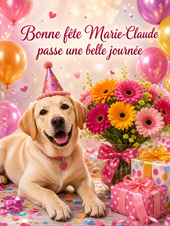 Carte bonne fĂȘte Marie-Claude