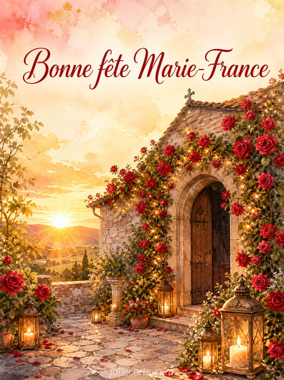 Carte bonne fête Marie-France