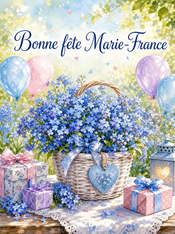 Carte bonne fête Marie-France