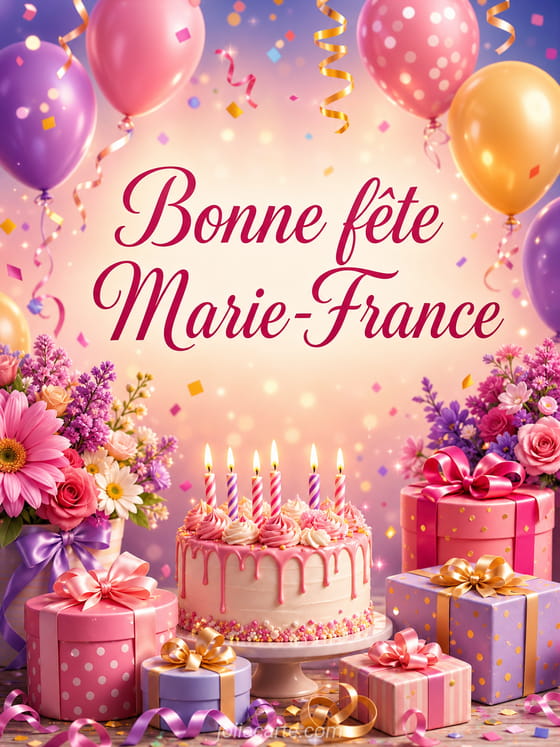 Carte bonne fête Marie-France