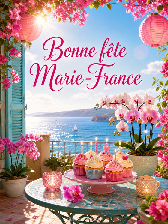 Carte bonne fête Marie-France