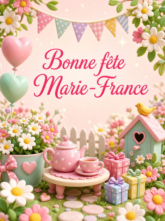 Carte bonne fête Marie-France
