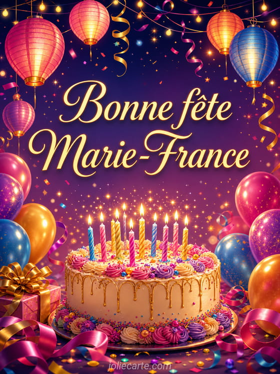 Carte bonne fête Marie-France