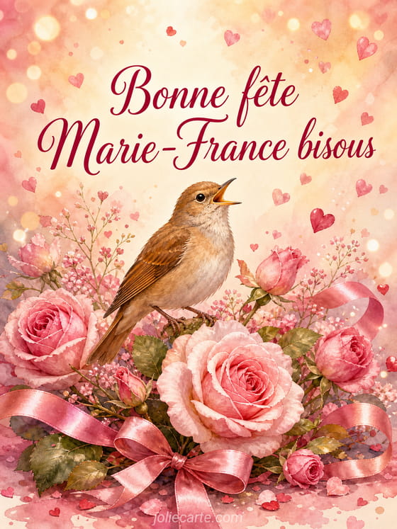 Carte bonne fête Marie-France