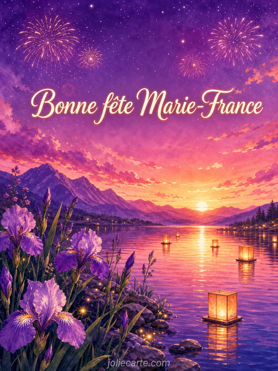 Carte bonne fête Marie-France