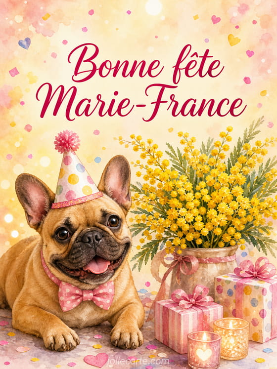 Carte bonne fête Marie-France