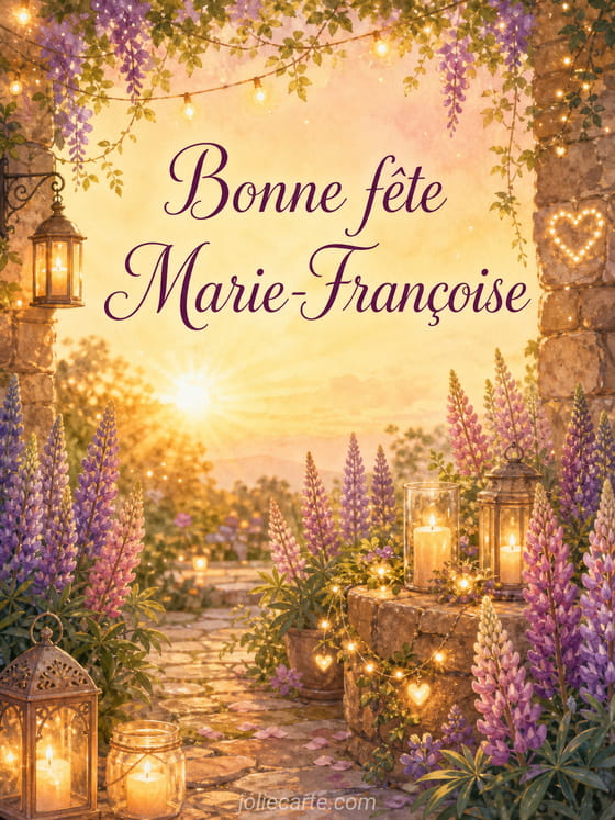 Carte bonne fĂȘte Marie-Françoise