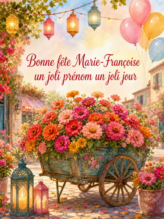 Carte bonne fĂȘte Marie-Françoise
