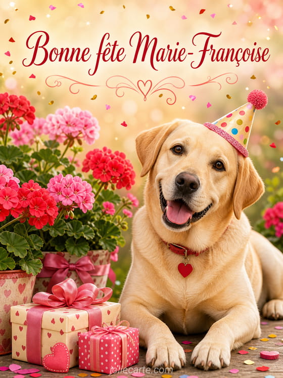 Carte bonne fĂȘte Marie-Françoise