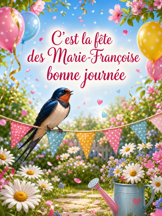 Carte bonne fĂȘte Marie-Françoise