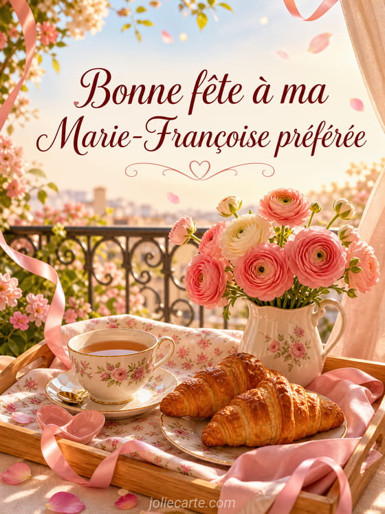 Carte bonne fĂȘte Marie-Françoise