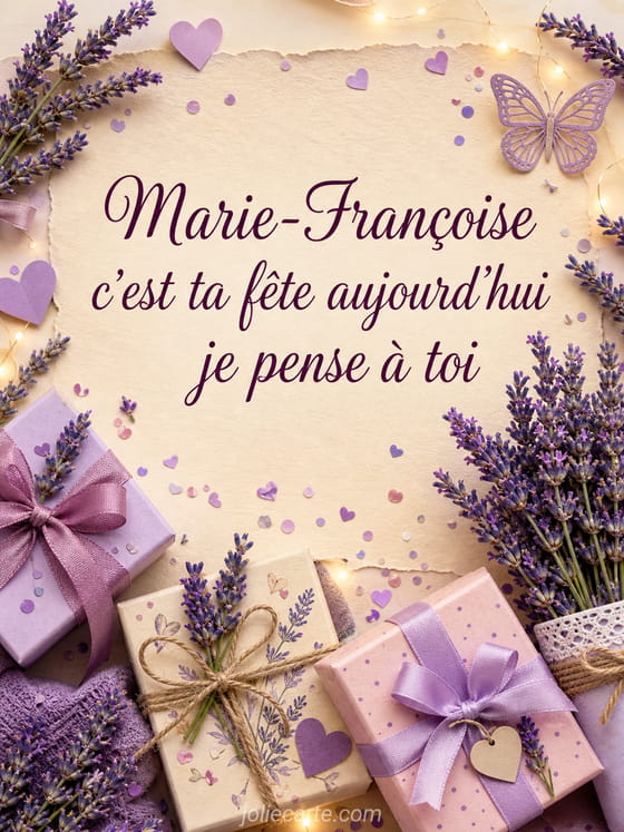 Carte bonne fĂȘte Marie-Françoise