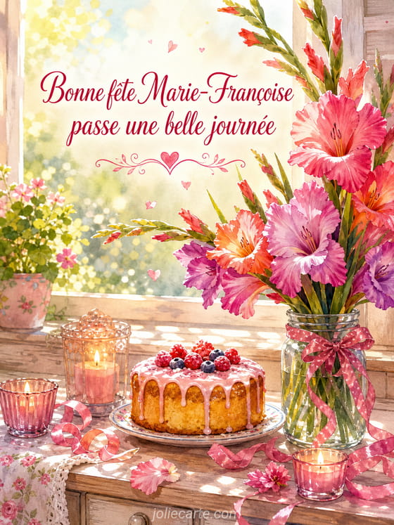 Carte bonne fĂȘte Marie-Françoise