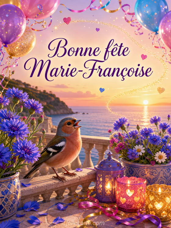 Carte bonne fĂȘte Marie-Françoise