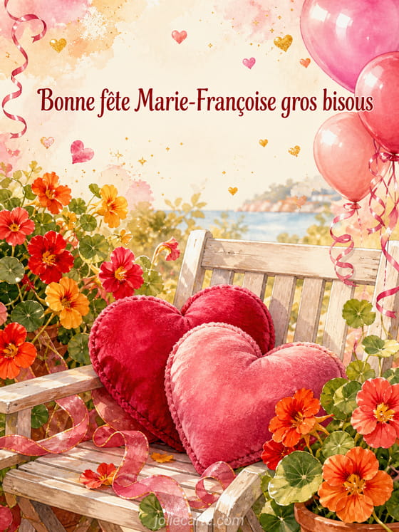 Carte bonne fĂȘte Marie-Françoise