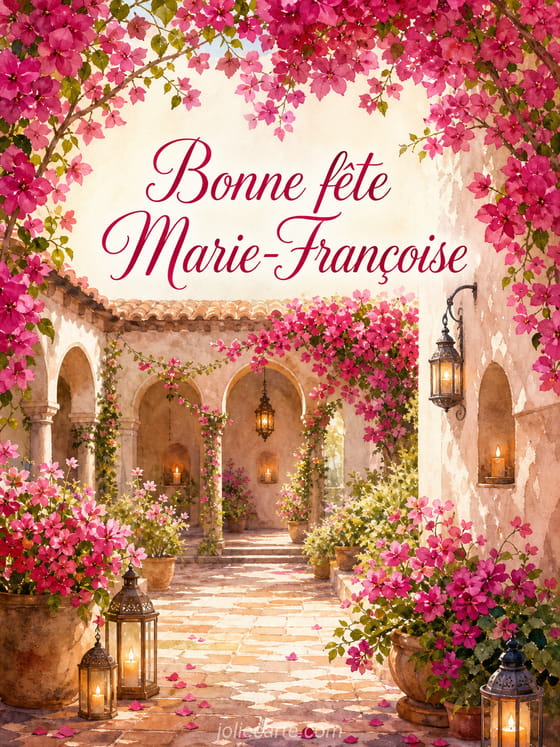 Carte bonne fĂȘte Marie-Françoise