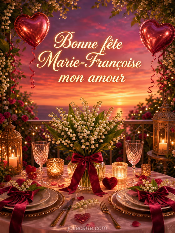 Carte bonne fĂȘte Marie-Françoise