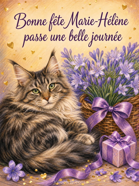 Carte bonne fĂȘte Marie-HĂ©lĂšne
