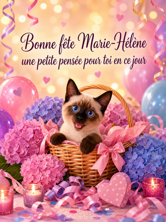 Carte bonne fĂȘte Marie-HĂ©lĂšne