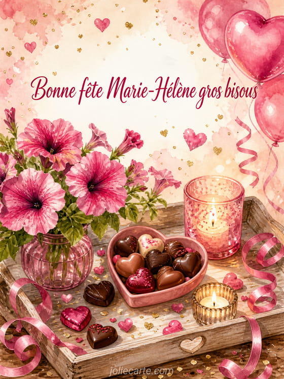 Carte bonne fĂȘte Marie-HĂ©lĂšne