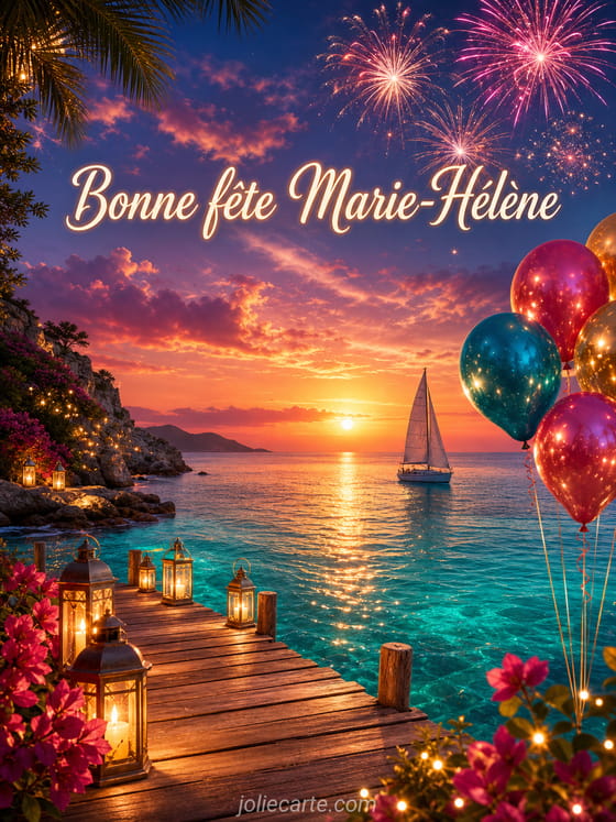 Carte bonne fĂȘte Marie-HĂ©lĂšne