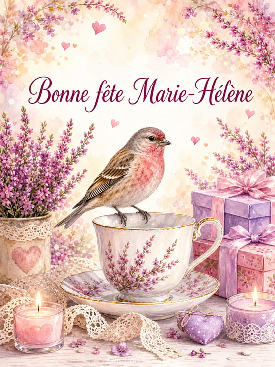 Carte bonne fĂȘte Marie-HĂ©lĂšne