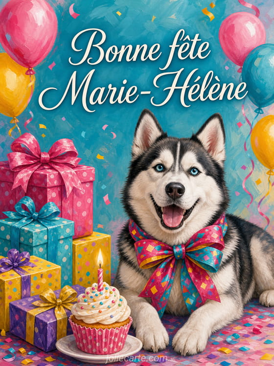 Carte bonne fĂȘte Marie-HĂ©lĂšne