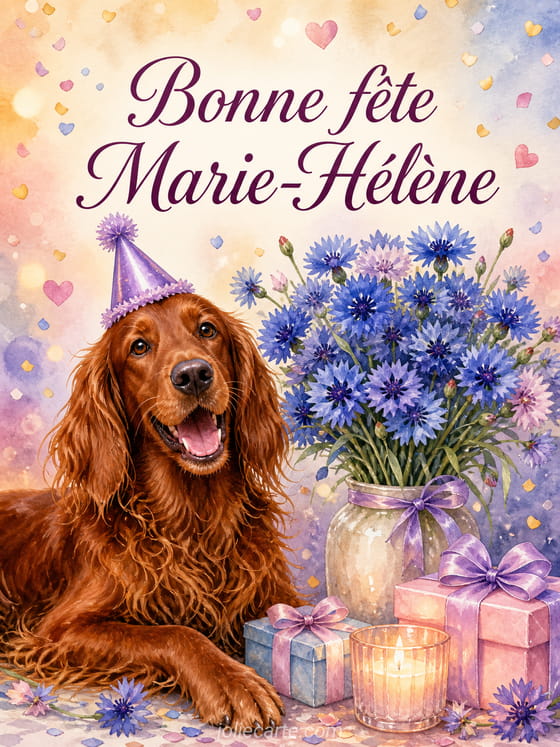 Carte bonne fĂȘte Marie-HĂ©lĂšne