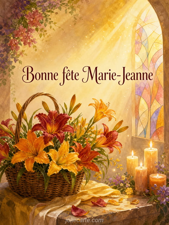 Carte bonne fĂȘte Marie-Jeanne