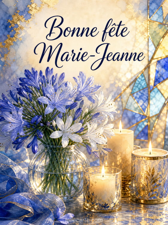Carte bonne fĂȘte Marie-Jeanne