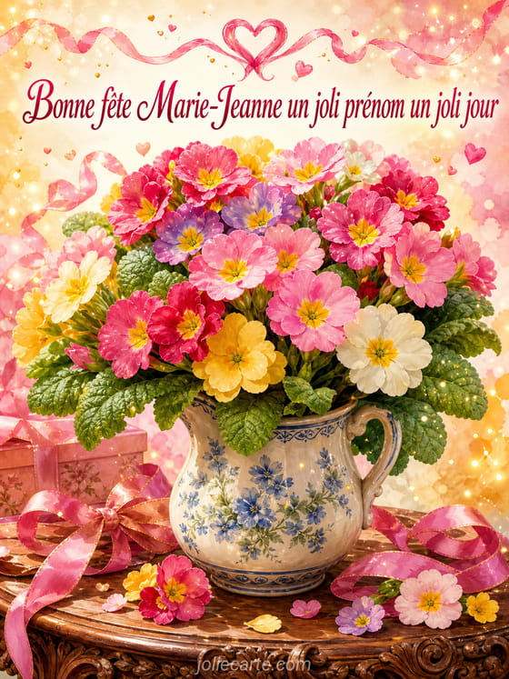 Carte bonne fĂȘte Marie-Jeanne