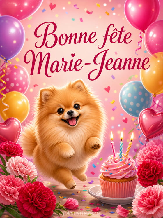 Carte bonne fĂȘte Marie-Jeanne