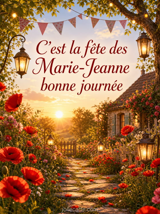 Carte bonne fĂȘte Marie-Jeanne
