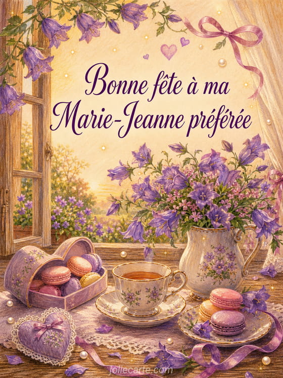 Carte bonne fĂȘte Marie-Jeanne