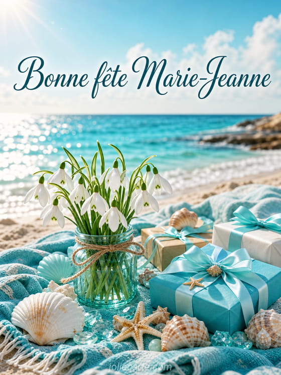 Carte bonne fĂȘte Marie-Jeanne