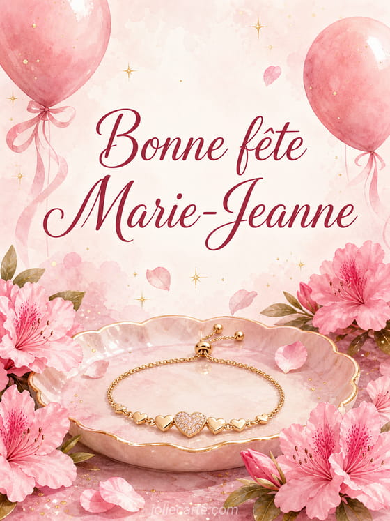 Carte bonne fĂȘte Marie-Jeanne